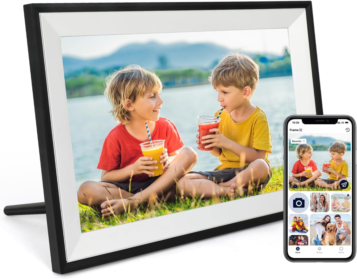 32 GB Digital Photo Frame WiFi,10.1 Inch Digital Picture Frame,1280x800 IPS HD Touch Screen Electronic Digital Frame,Auto-Rotate,Easy to Share Photos or Videos Anywhere