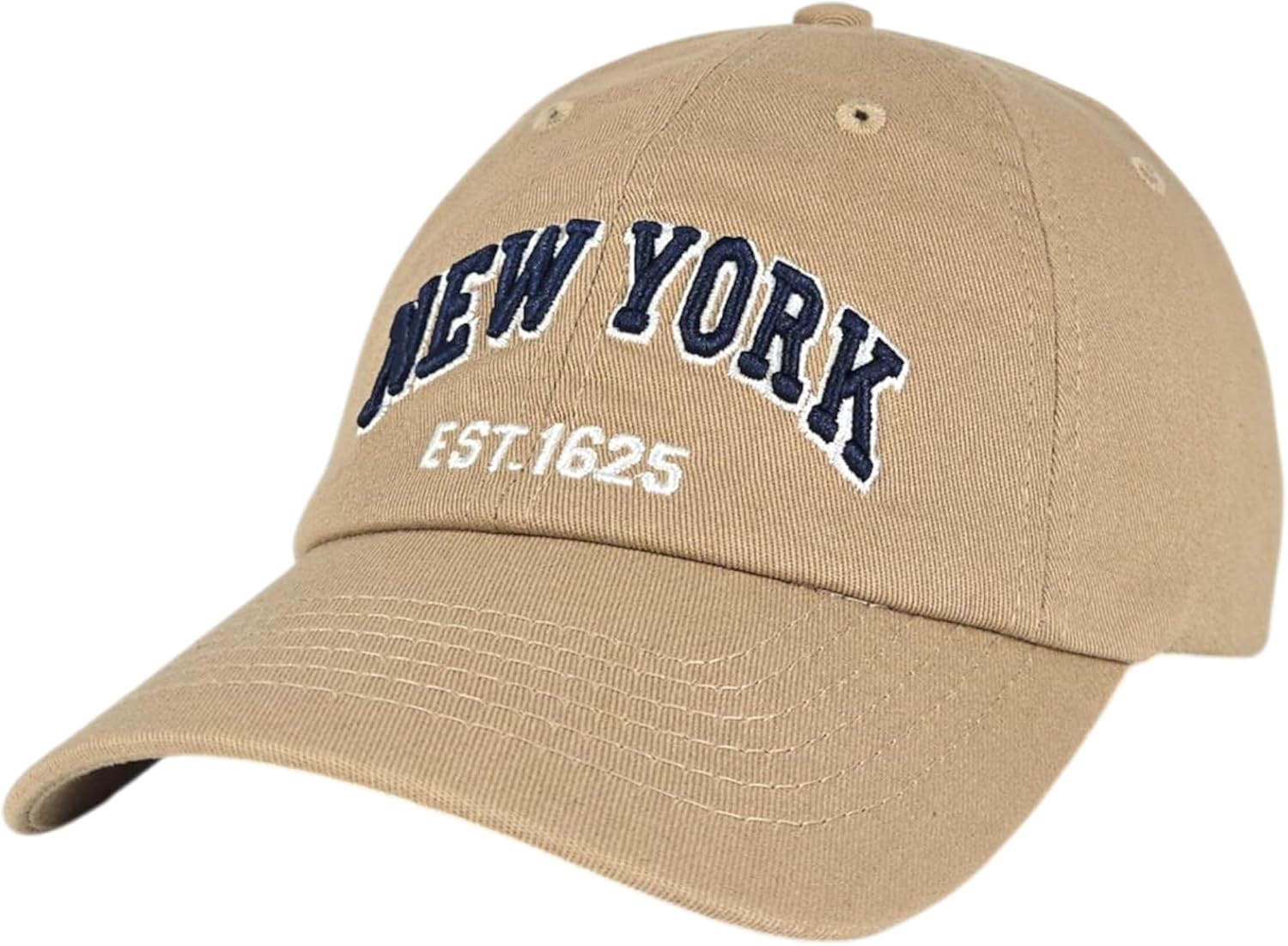 Elidan NY Dad Hat New York EST.1625 Cotton Cap, Adjust Buckle Strap, Unstructured Low-Profile NY Baseball Cap for Men & Women