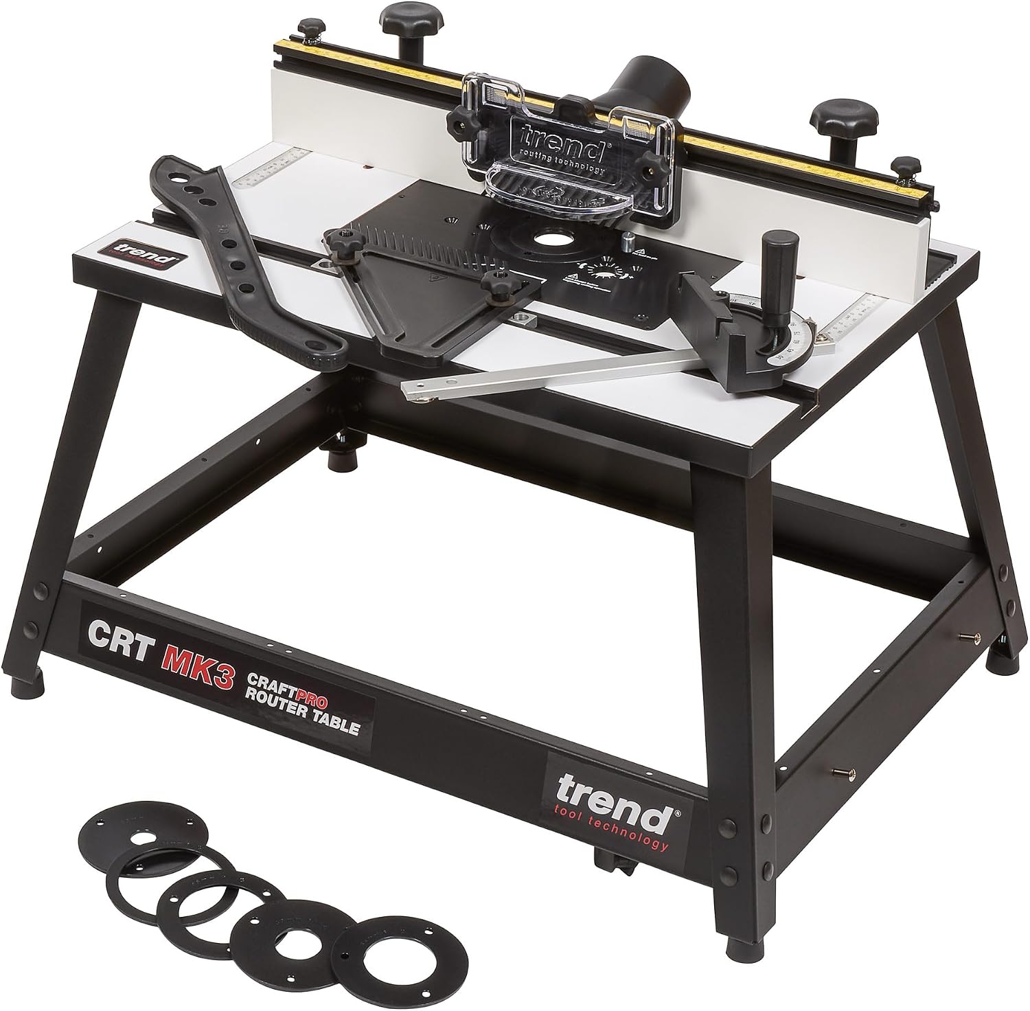Trend CRT Portable Benchtop Router Table, Robust Construction for Workshop and Jobsite Use, 120V NVR Switch Not Included, CRT/MK3
