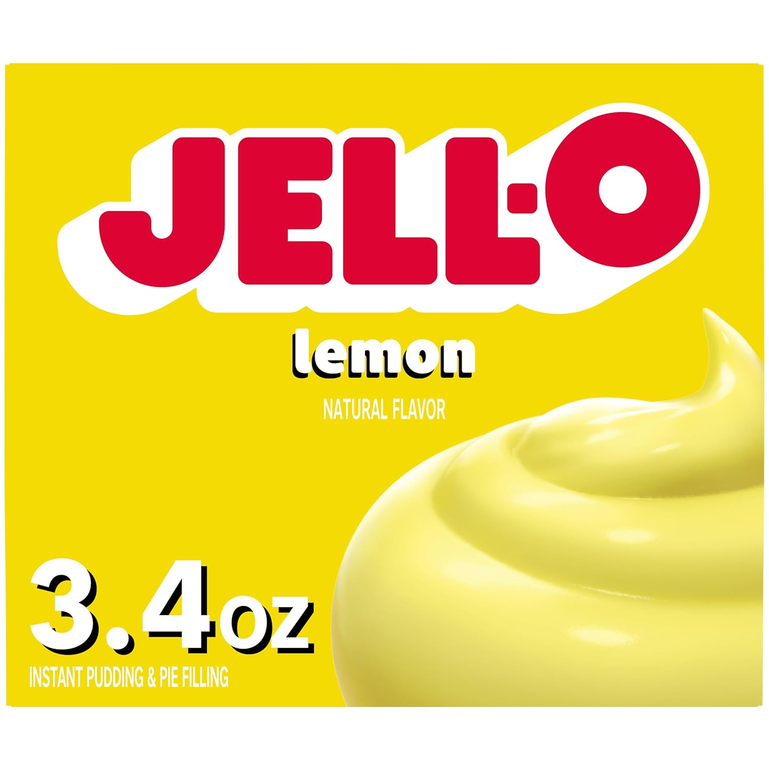 Jell-O Lemon Instant Pudding & Pie Filling Mix (24 ct Pack, 3.2 oz Boxes)