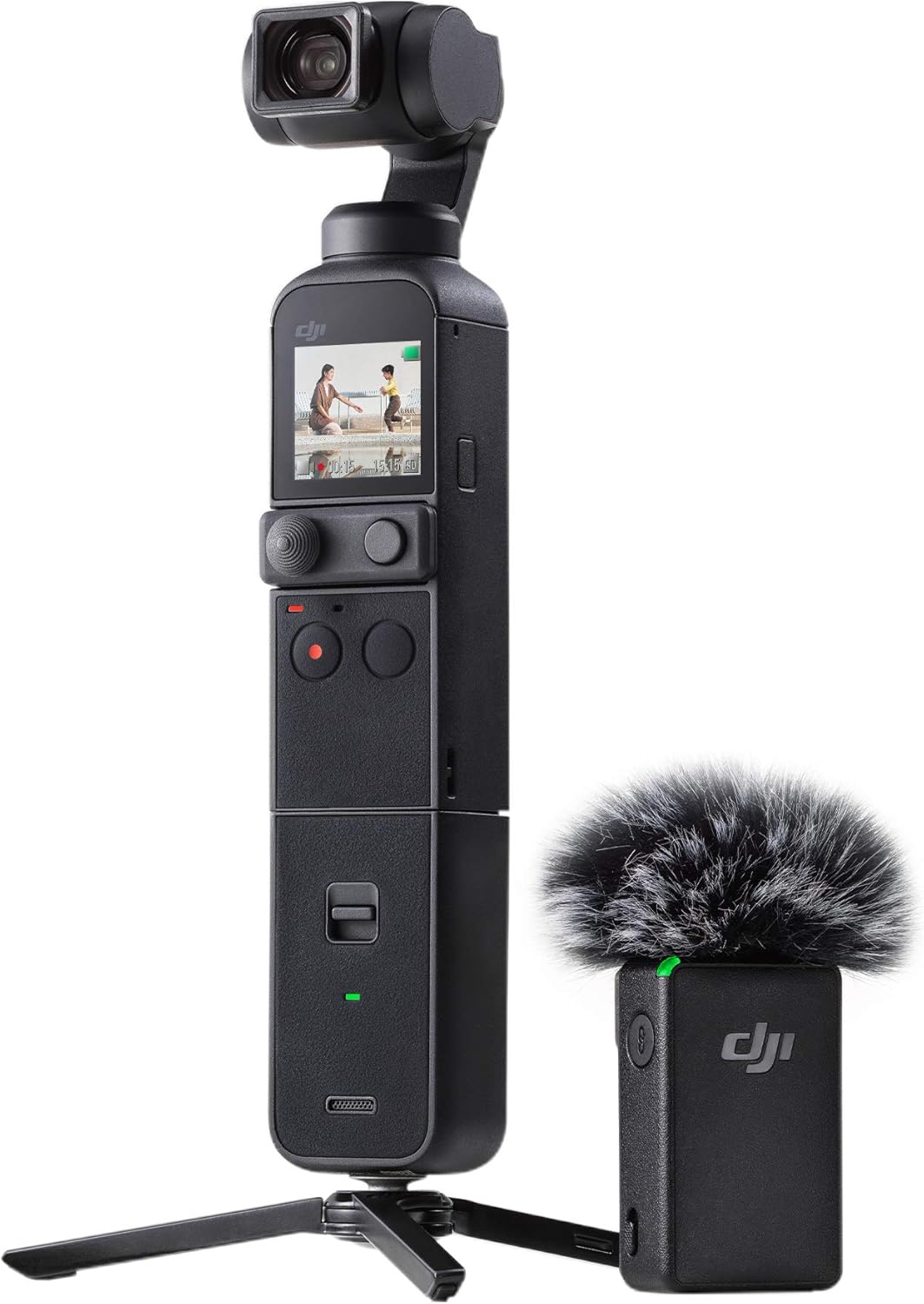DJI Pocket 2 Creator Combo, Digital Camera 4K, 1/1.7" CMOS, 64MP Photo, Face Tracking, YouTube, Portable Vlogging Camera for Android and iPhone, Black