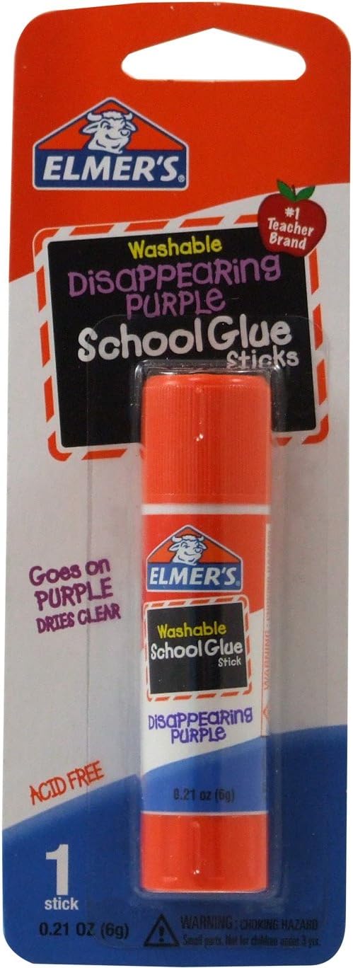 Elmer's Disappearing Purple Glue Stick, 0.21 oz