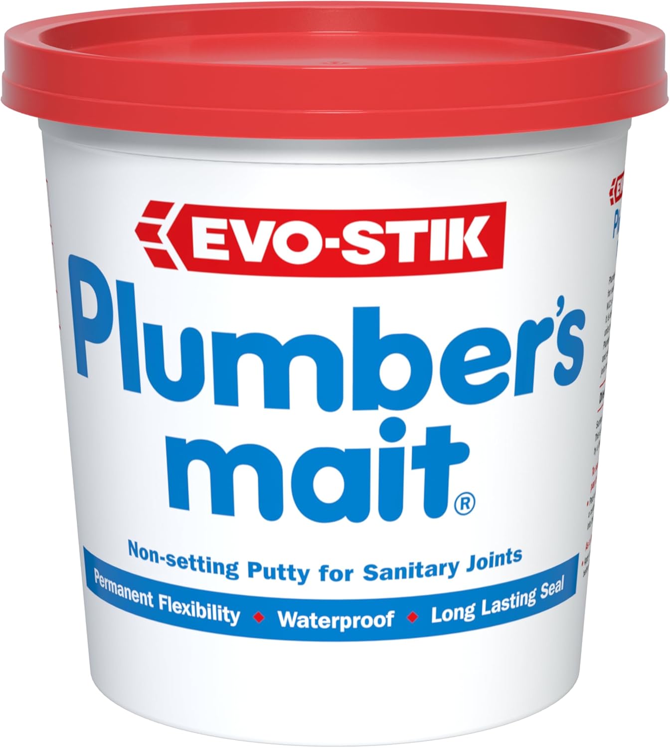 EVO-STIK Plumber's Mait, Non-Setting Putty for Sanitary Joints, Permanant Flexibility, Waterproof, 750g