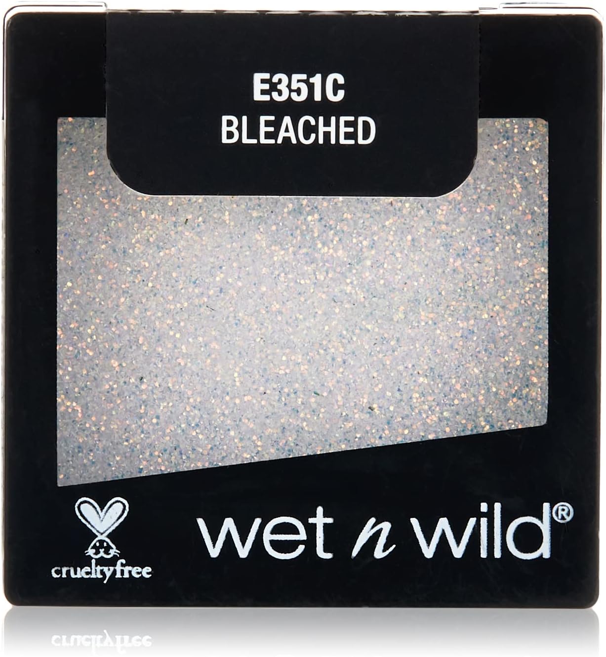 Wet n Wild, Color Icon Glitter Single Eyeshadow, Shiny Single Eyeshadow with Hydrating Formula and Silky Texture, Professional Glitter for Makeup, Bleached