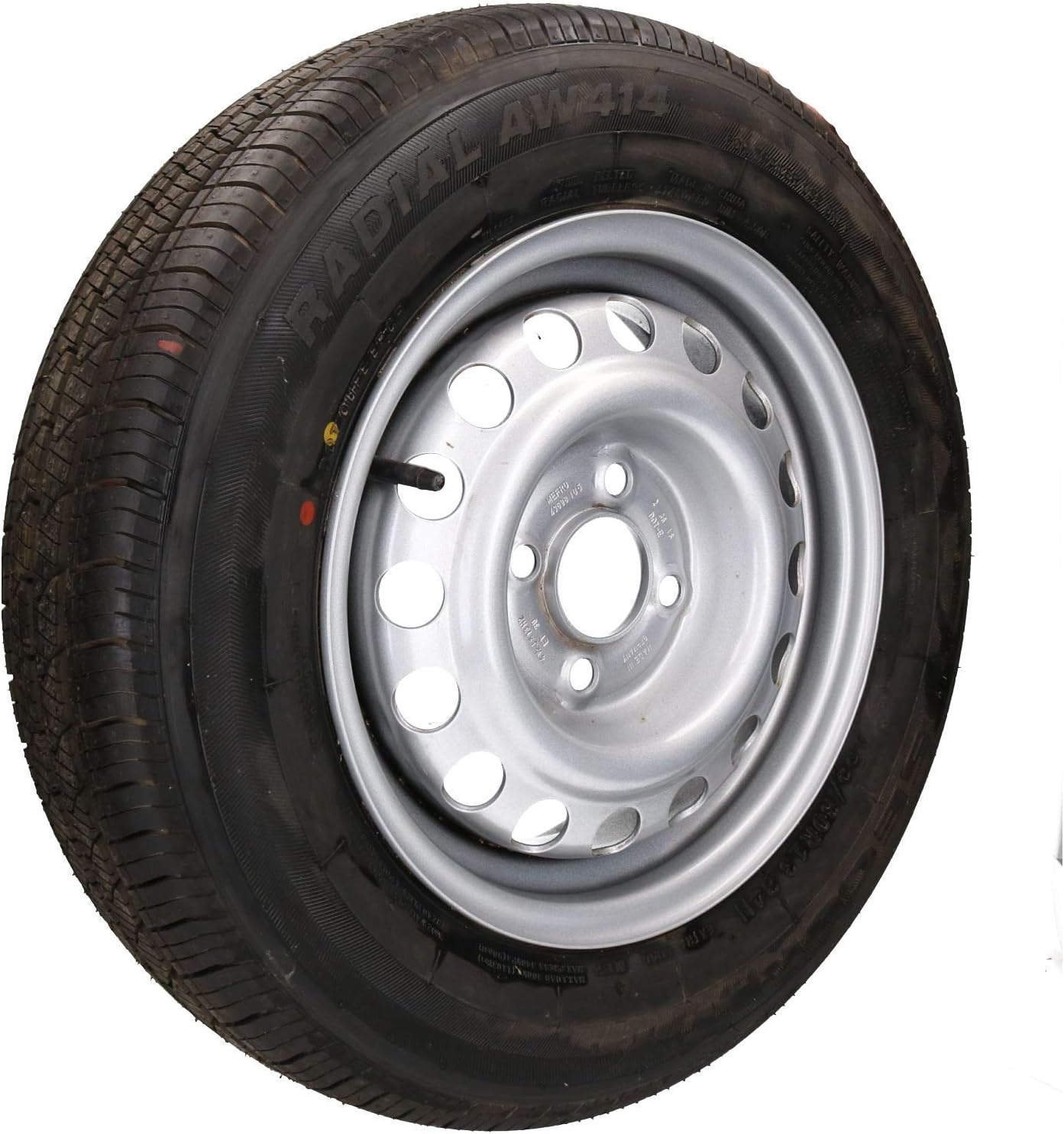 Trailer 155/80R13 Tyre and Wheel Rim 84N 500kg 100mm PCD 4 Stud
