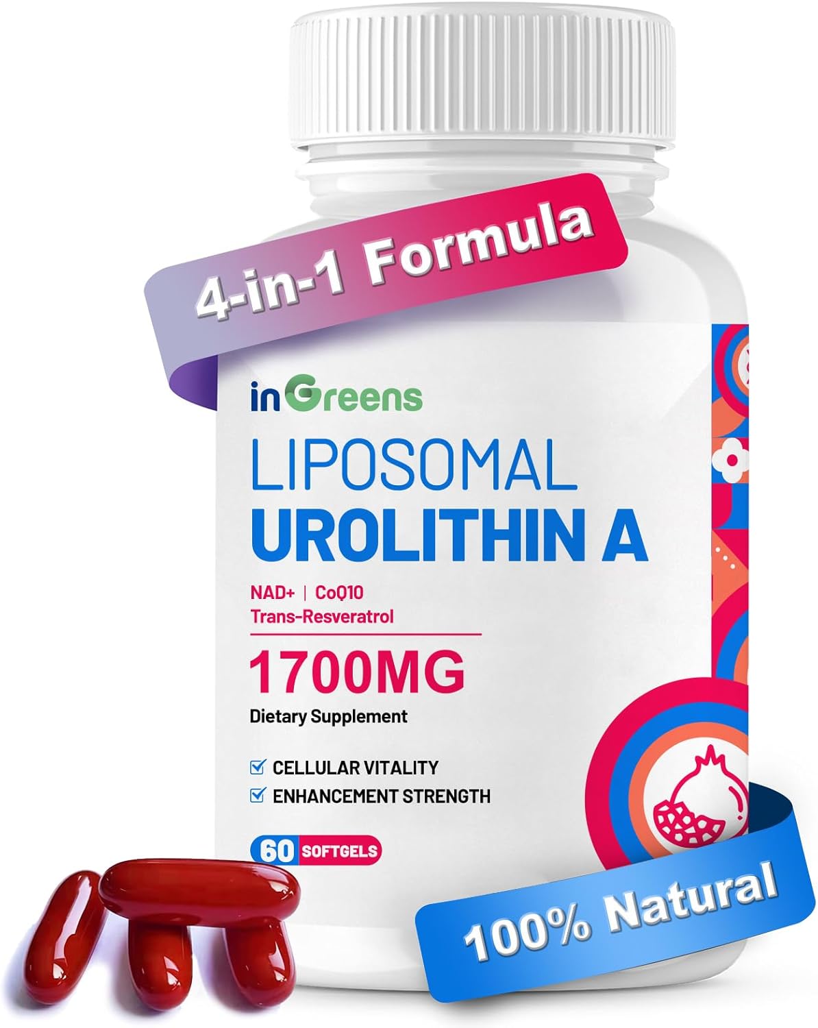 inGreens Urolithin A Supplement 1700mg 1Pack