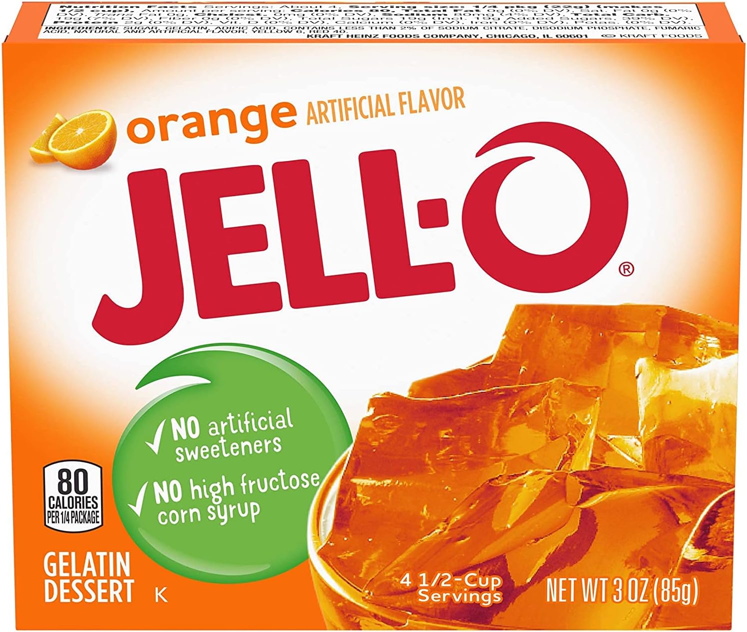 Jell-o, Gelatin Dessert, Orange (Pack of 2)