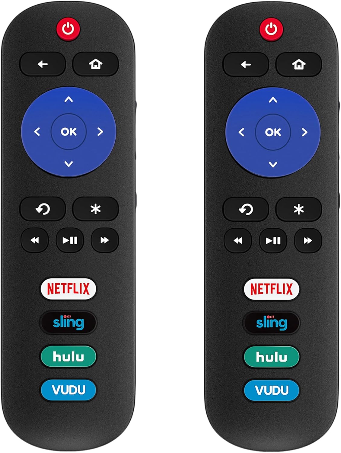 Pack of 2 Universal Replace Remote Applicable for TCL Roku TV/Hisense TV/Onn TV/Philips TV/Sharp TV/Westinghouse TV/Sanyo TV/RCA TV/JVC TV/Element TV
