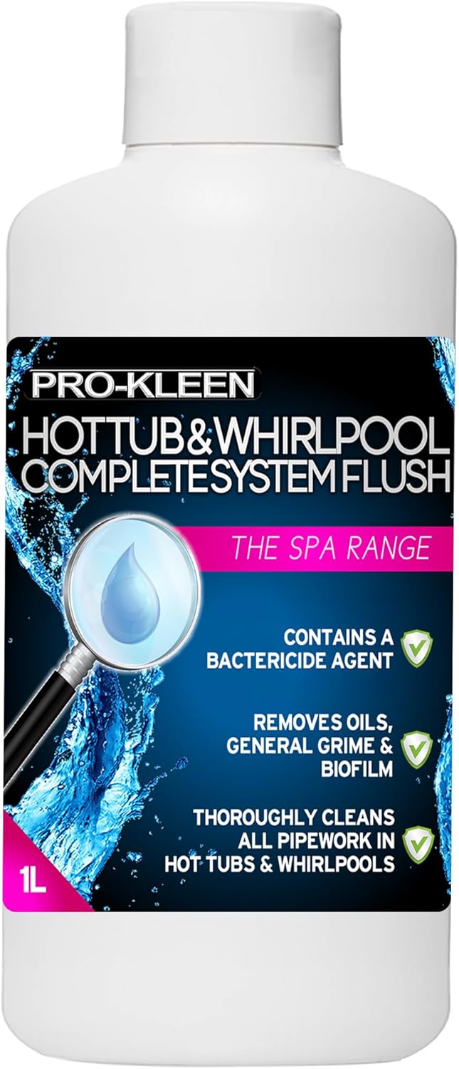 1L of Pro-Kleen Hot Tub & Whirlpool Complete System Flush Cleaner
