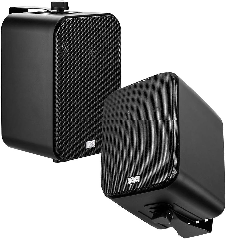 OSD 4" Outdoor Patio Speaker Pair 80W, IP54 Weather Resistant, Aluminum Grilles Black AP450