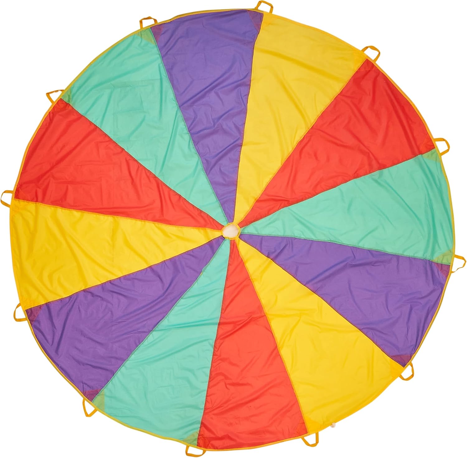 The Twiddlers - Rainbow Parachute Play Tent, 12 ft/366 cm with 12 Reinforced Handles, Ignites Kids' Imagination with Seamless Assembly