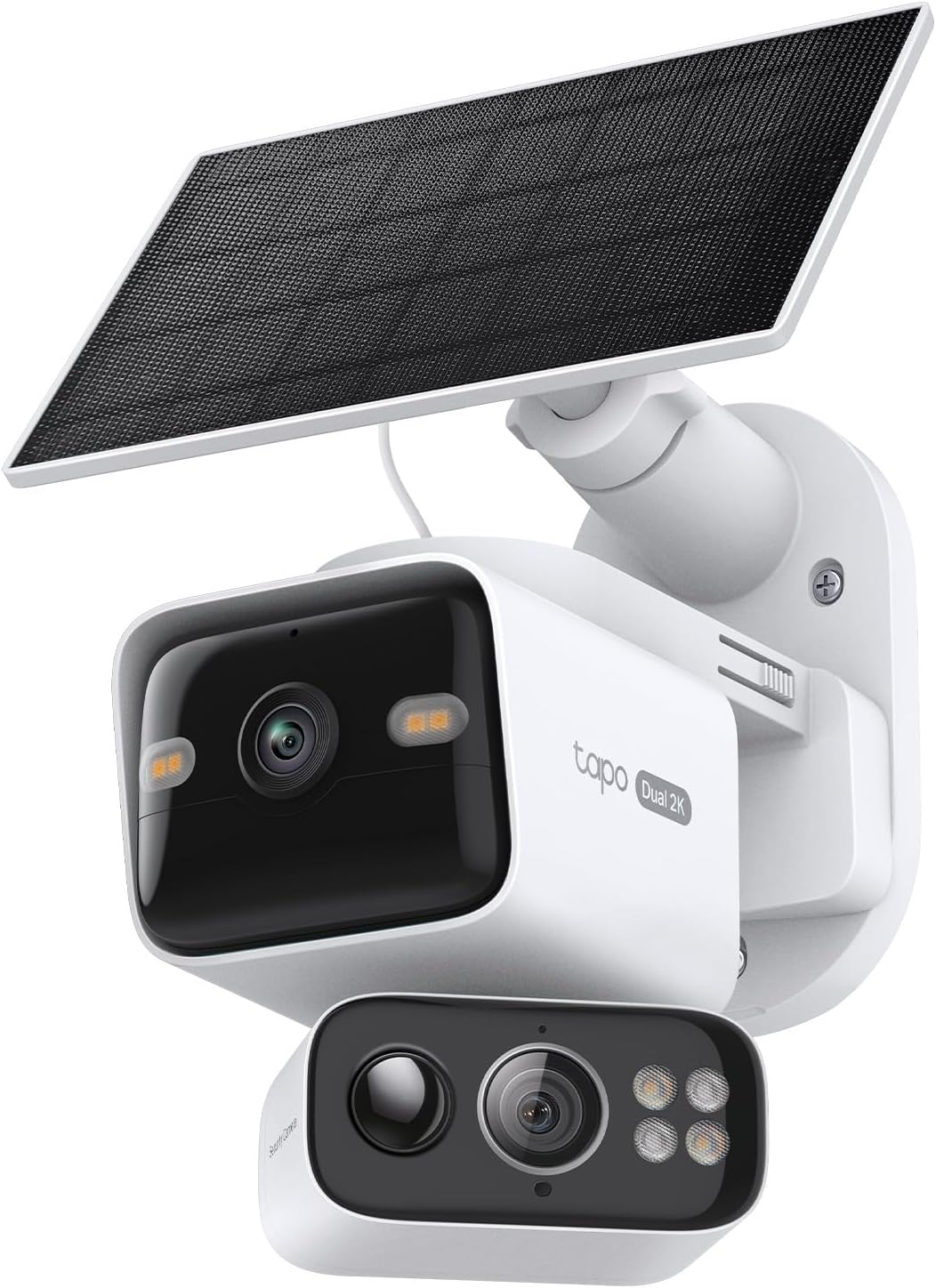 Tapo 2K Dual Lens Pan/Tilt Security Battery Camera w/Solar, C645D KIT | 165° Wide-Angle + 6mm Telephoto, Free Person/Vehicle Detection, 360° Pan, SD/Cloud Storage, Works w/Alexa & Google