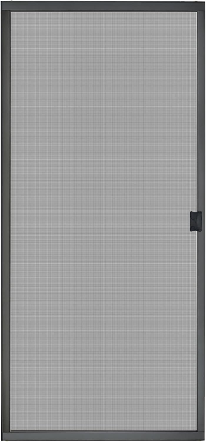 K.D. Heavy Duty Galv.Steel Sliding Patio Screen Door Kit - 1-7/8" Frame Mosquito Proof for Patio Backyard Kitchen and Bedroom (Brown, 36''x96'')