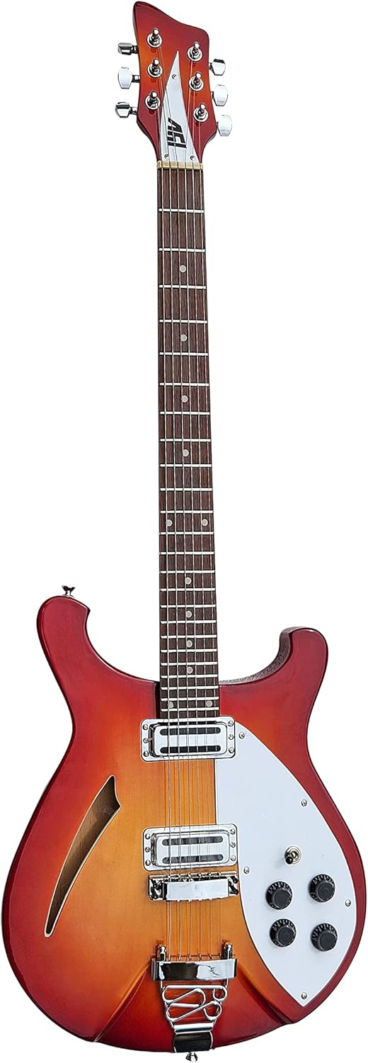 IYV 6 String IYV-IRK-300 Semi Hollow Electric Guitar 3T Sunburst, Right, (IRK-300)