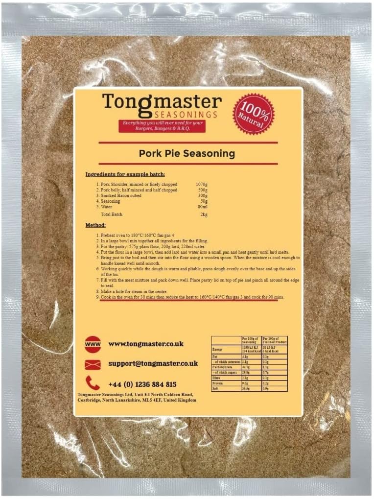 Pork Pie Seasoning - 250g (50g Makes a 2kg Batch)