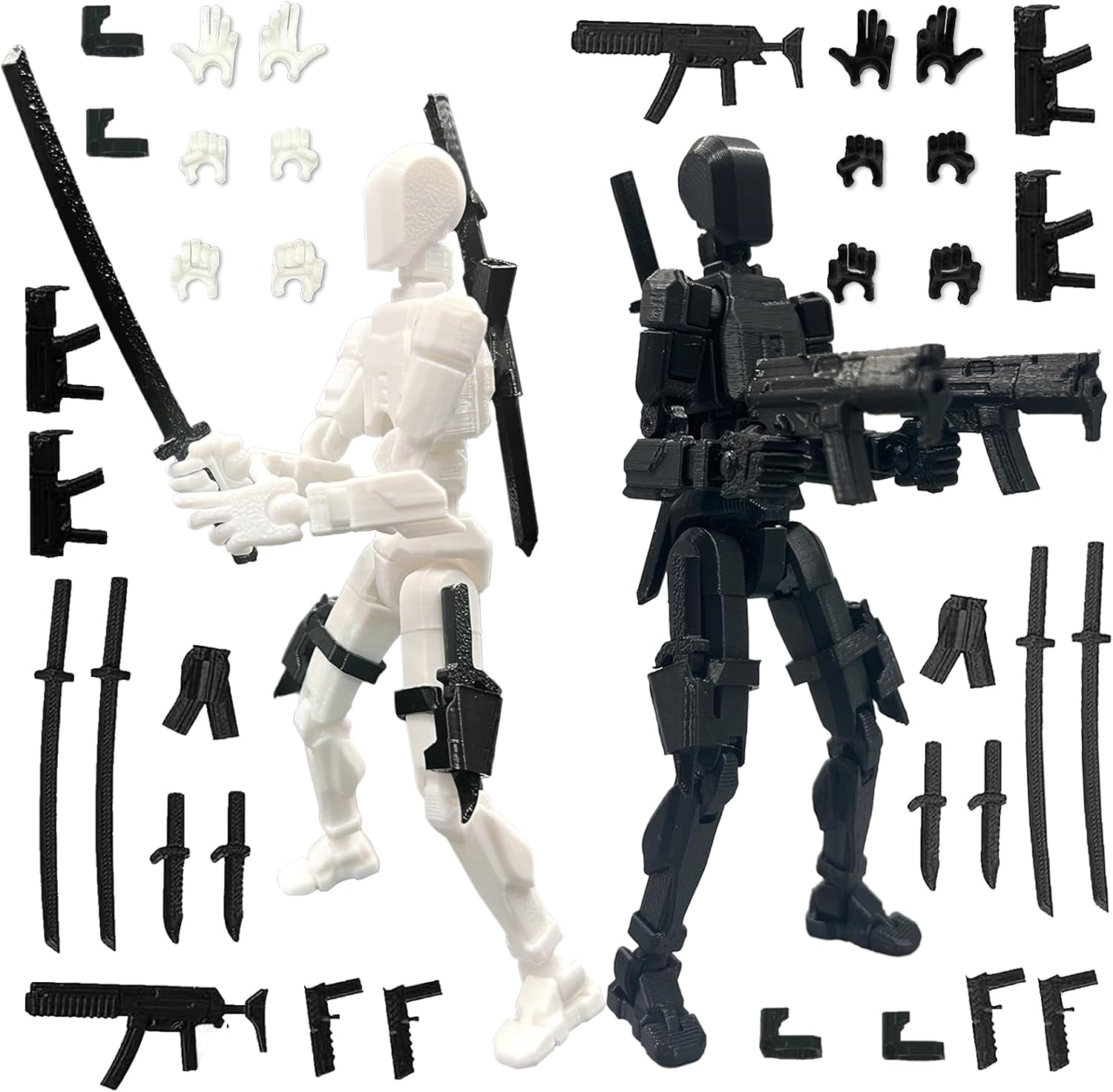 PEKOIU T13 Action Figure Set (Assembly Completed) Age 3+, 3D Printed Multi-Jointed, Multi-Articular Lucky Mobile Robot,Desktop Decorations for Game Lovers Toys
