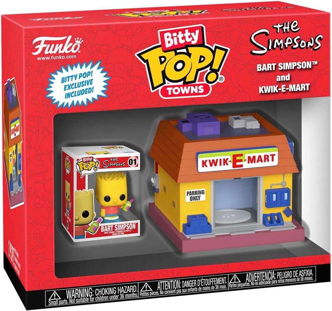 Funko Pop Bitty Town: Simpsons - Bart Simpson and Kwik-E-Mart - The Simpsons - Collectable Vinyl Figure - Gift Idea - Official Merchandise - Toys for Kids & Adults - Cartoon/Animation Fans