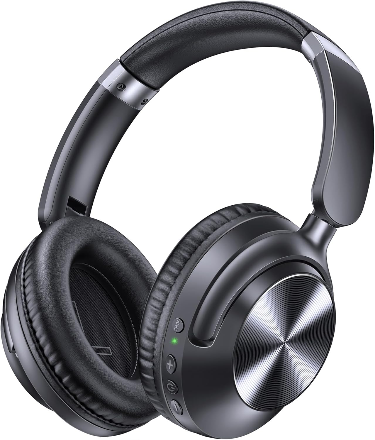 TAGRY Active Noise Cancelling Headphones 100H Playtime Over Ear Bluetooth Headphones with Deep Bass Light Weight Earphones Comfort Headsets with Fast Charging for Travel Home Office PC Black