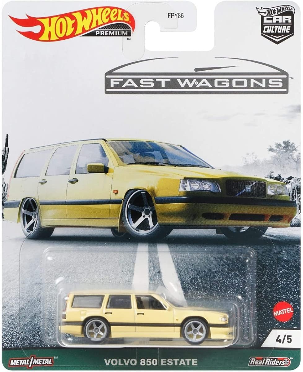 Hot Wheels Car Culture Circuit Legends Volvo 850 EstateVehicle for 3 Kids Years Old & Up, Premium Collection of Car Culture 1:64 Scale Vehicle
