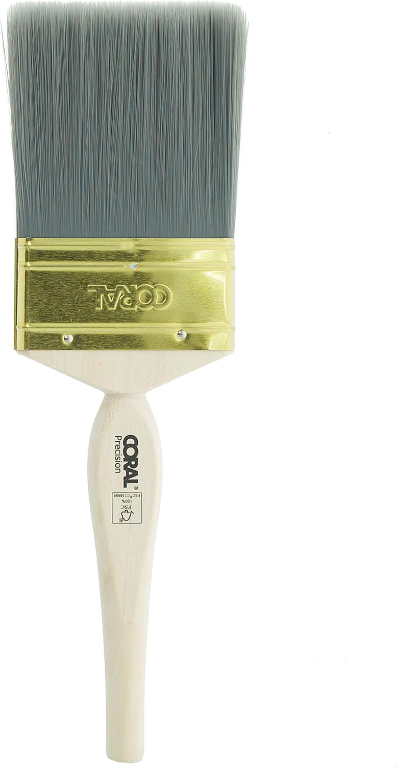 Coral 31475 Precision Paint Brush with Platinum Easy Clean Filaments 3 inch