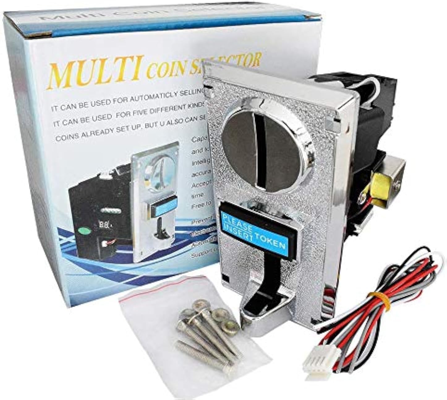 BLEE 6 Type Coins CPU Multi Coins Acceptor Selector Programmable for Arcade Video Games Vending Washing Machine Part Support Multi Signal Output