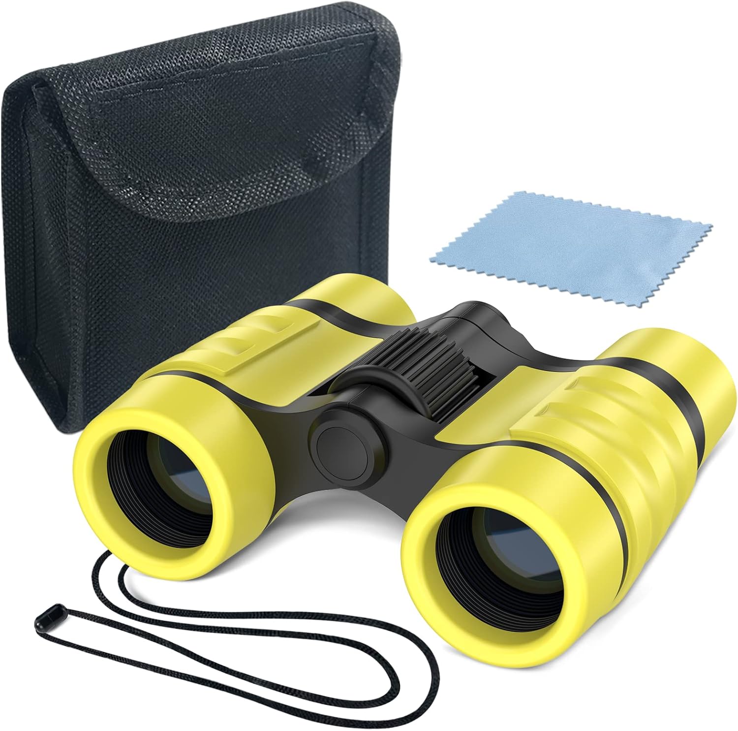 ESSENSON Binoculars for Kids Toy Gift for 3 4 5 6 7 8+ Year Old Boys Girls Kids Telescope Outdoor Toys for Sports and Outside Play Hiking, Bird Watching, Travel, Camping, Birthday Presents(Yellow)