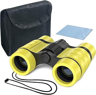 ESSENSON Binoculars for Kids Toy Gift for 3 4 5 6 7 8+ Year Old Boys Girls Kids Telescope Outdoor Toys for Sports and Outside Play Hiking, Bird Watching, Travel, Camping, Birthday Presents(Yellow)