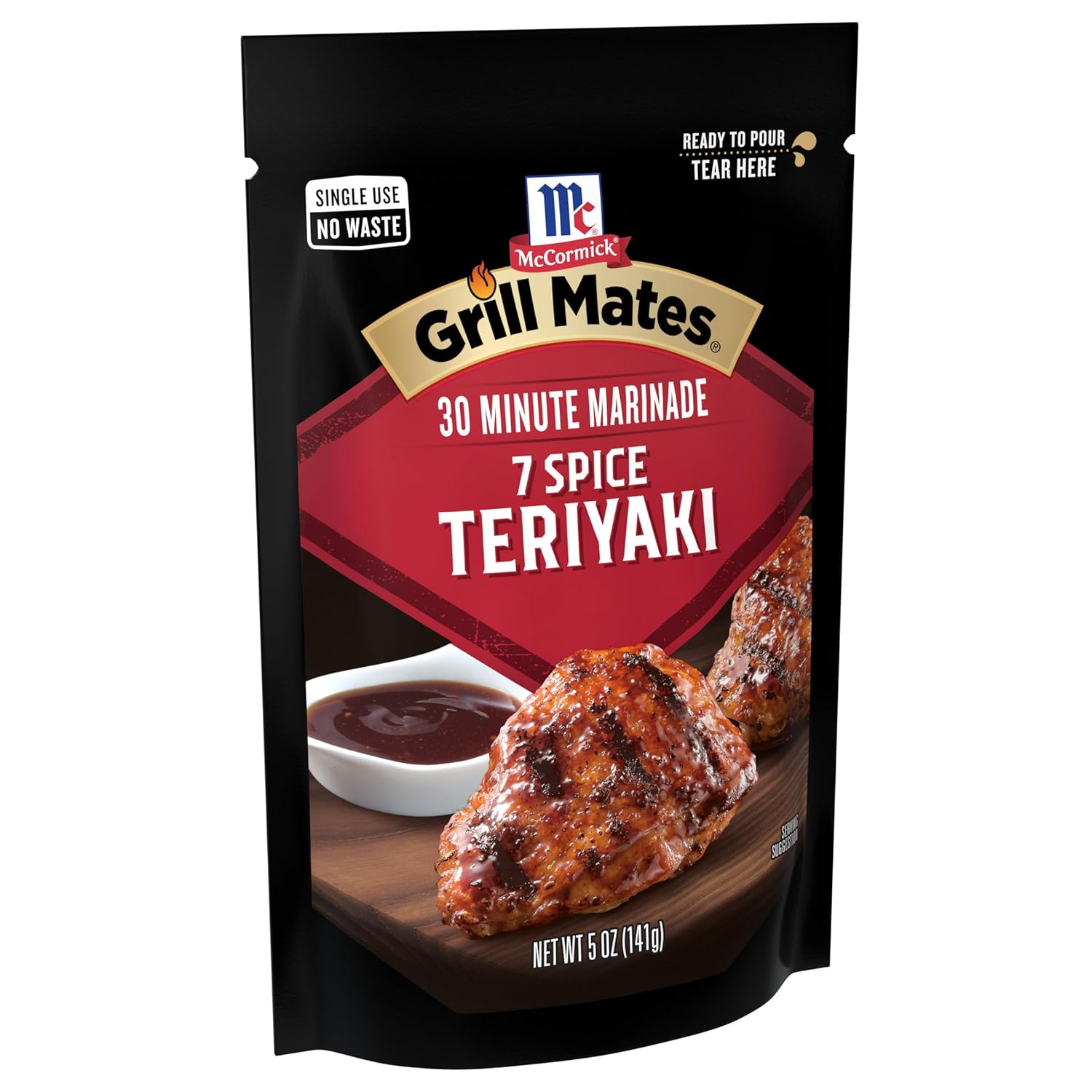 McCormick Grill Mates 7 Spice Teriyaki Single Use Marinade, 5 oz, Pack of 6