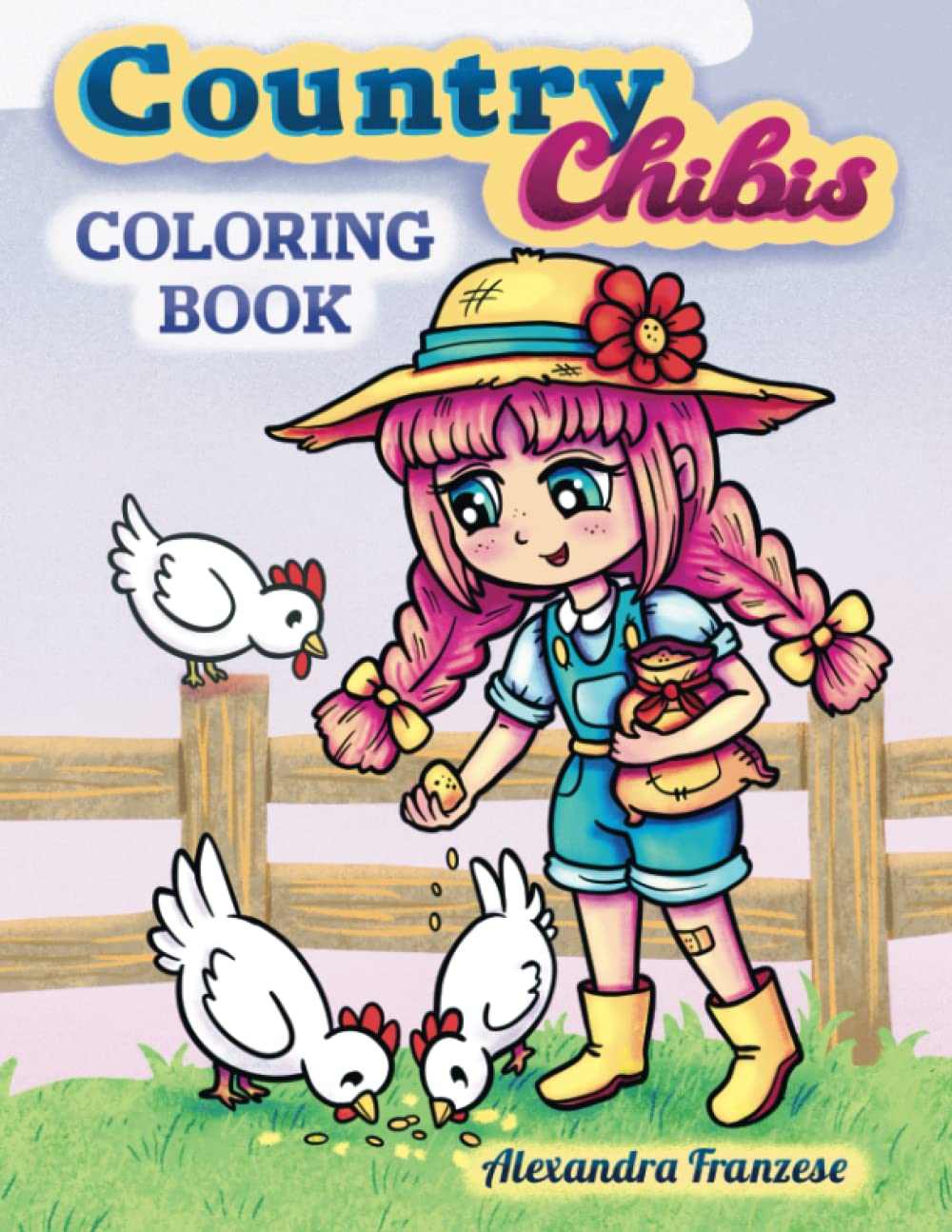 Country Chibis: Adorable Southern Inspired Chibi Characters, Fun and Easy to Color Pages for All Ages (Chibi Coloring Books)