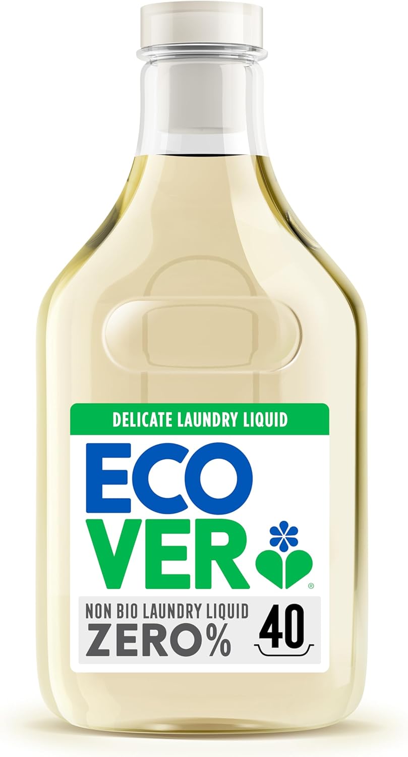 Ecover Zero Non-Bio Laundry Detergent, Laundry Washing Liquid, For Sensitive Skin, Baby Laundry 1 x 40 Washes, 1 x 1.43L