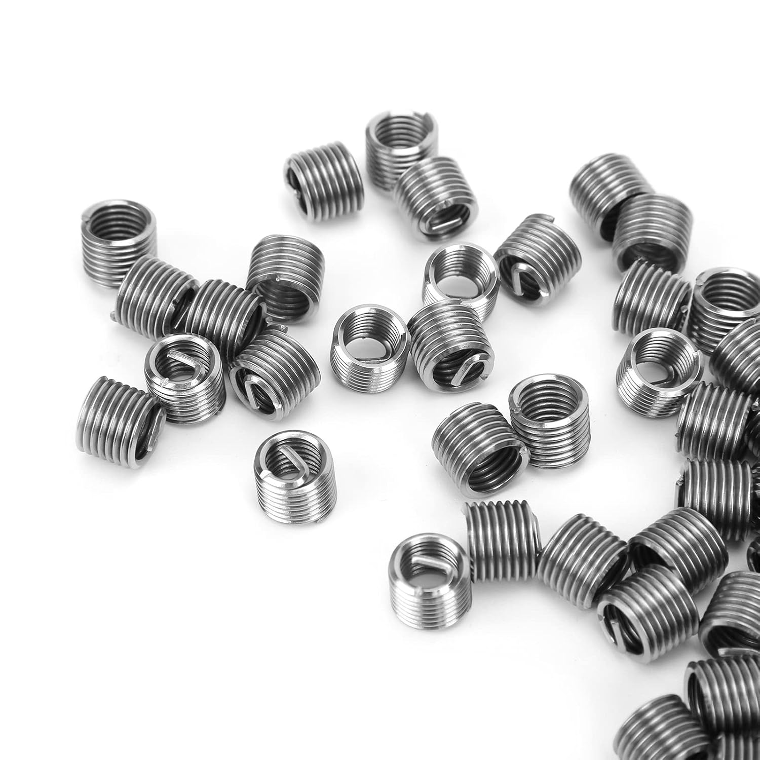 Hyuduo 50 Pcs Thread Repair Insert, Metric M8 X 1.25 Helicoil Thread Sleeves, Stainless Steel Wire Thread Sheaths For Thread Repairing (15Mm),Other Fasteners