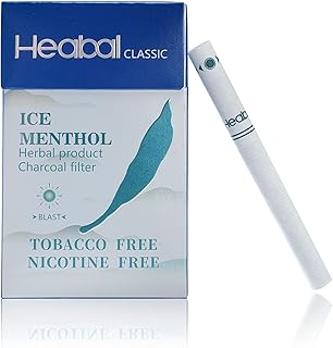 HEABAL Herbal Cigarettes - Nicotine Free & Tobacco Free 20/Pack (Ice Menthol)