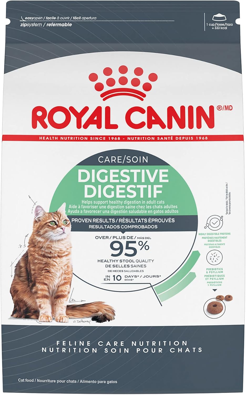 Royal Canin Feline Care Nutrition Digestive Care Adult Dry Cat Food, 6 lb Bag