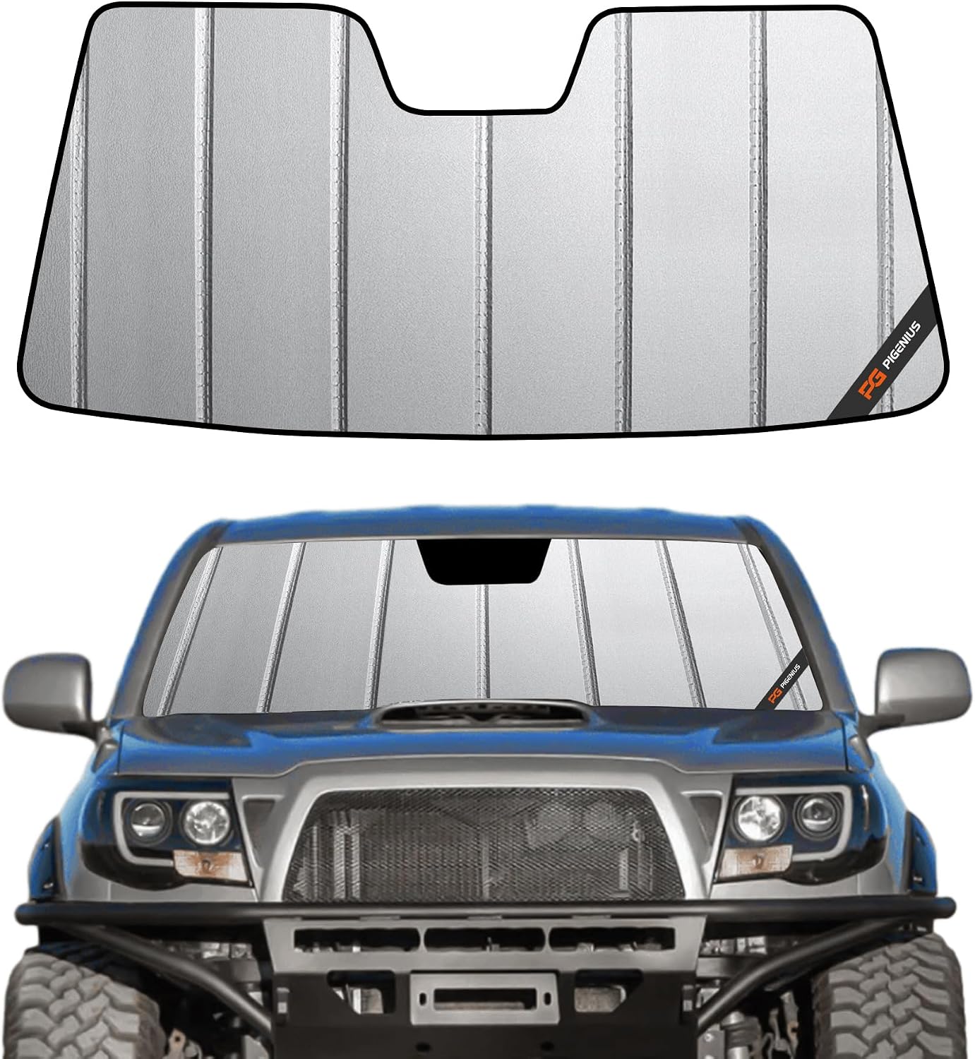 Pigenius Windshield Sunshade for Toyota Tacoma 2005-2015 Front Window Shade - Safeguard