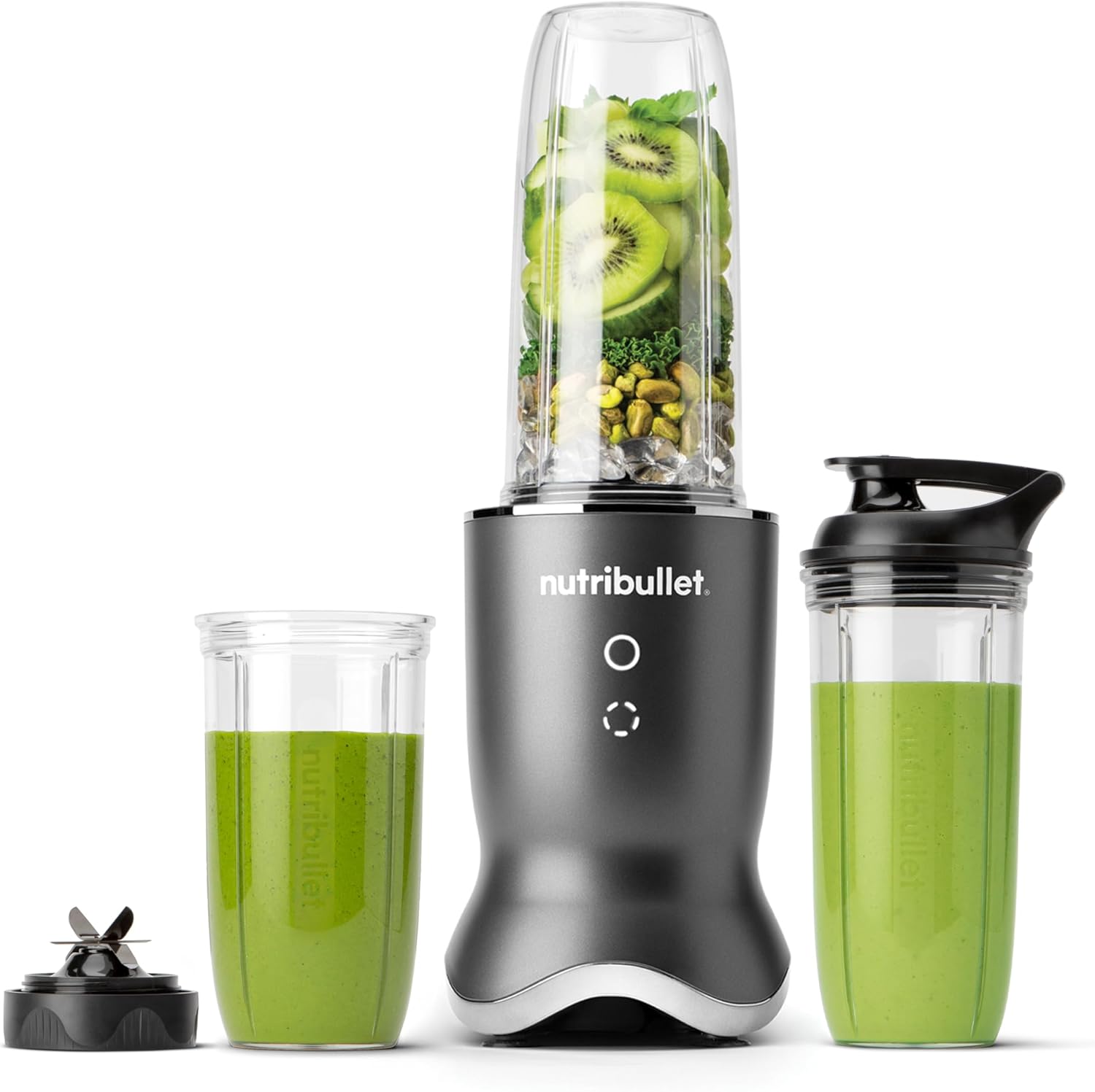 nutribullet Ultra 1200W Personal Blender - Rapid Extractor Blade to Crush Ice & Frozen Fruit - 900ml Cup - Powerful Yet Quiet - Illuminated Interface with 2 Blending Options - Smoothie Maker - Grey