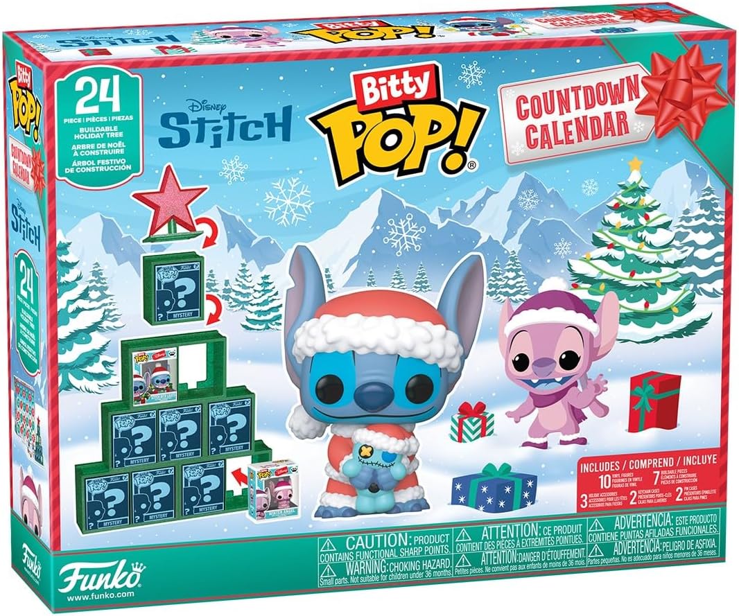 Funko Bitty Pop! Countdown Calendar: Stitch Holiday - Lilo and Stitch - Advent Calendar - 24 Days Of Surprise - Collectable Vinyl Mini Figures - Mystery Box - Gift Idea - Holiday Xmas