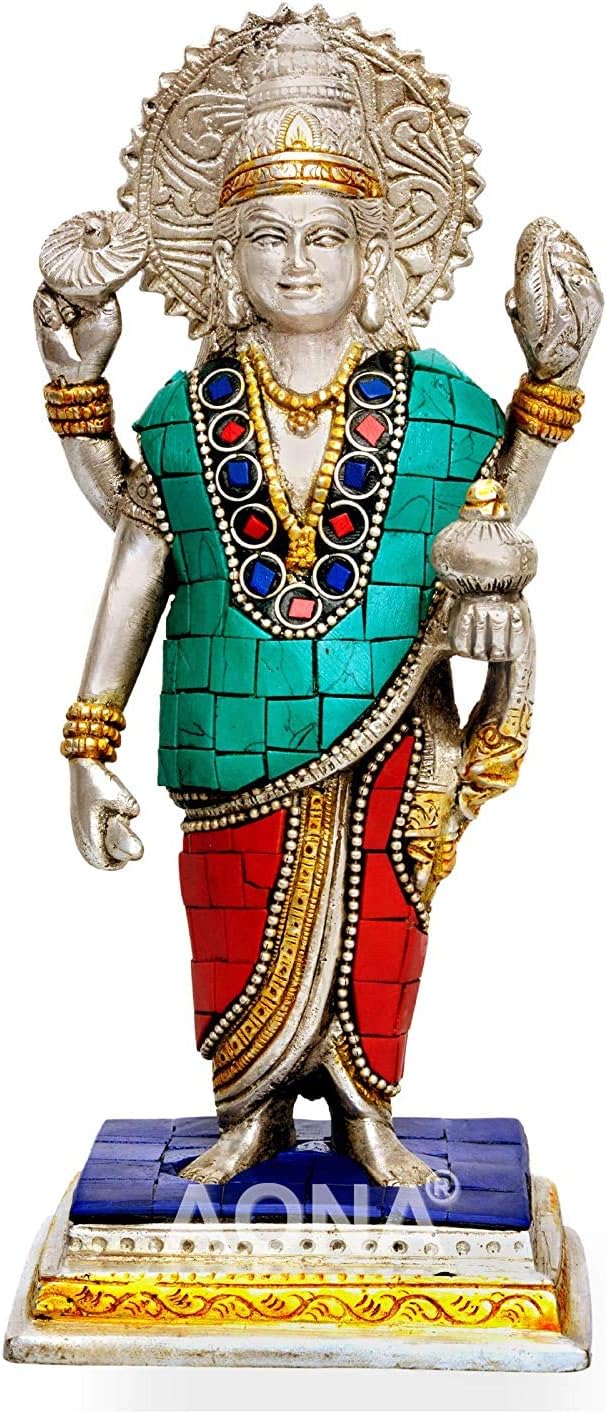 Aakrati Dhanvantari The Physician of Gods Brass Statue Height 8 inches