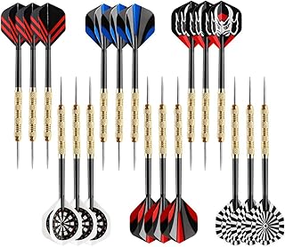 Accmor Steel Tip Darts, Professional Metal Darts, Darts Metal Tip Set, Metal Darts for Dartboard,18 pcs