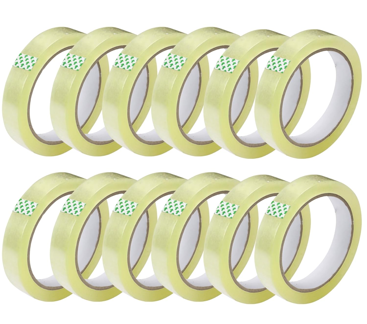 GTSE Premium Clear Tape, 1 inch x 217 feet, Strong Transparent Gift Wrap Tape for Home, Office, 12 Rolls, 3" Core
