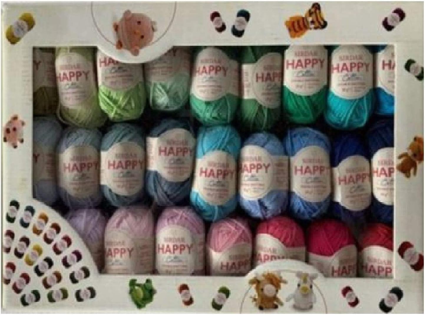 Sirdar Happy Cotton 50 Colours Assortment Box