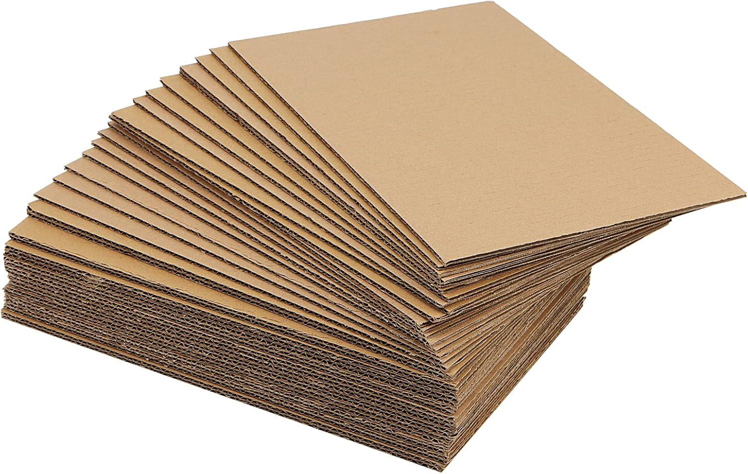 MUKCHAP 50 Pack 20 x 30cm Corrugated Cardboard Sheets, 3mm A4 Cardboard Sheets Pad for Packaging, Shipping