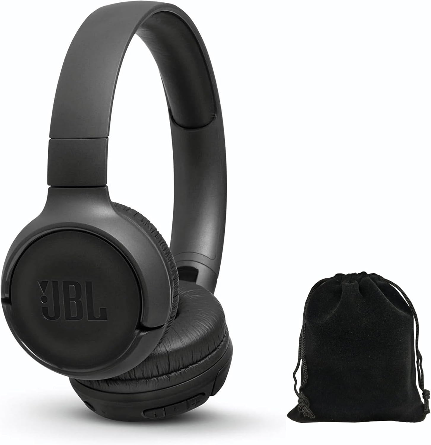 JBL Tune 500BT Wireless On-Ear Headphones - Black, Includes Storage Case/Pouch