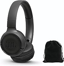 JBL Tune 500BT Wireless On-Ear Headphones - Black, Includes Storage Case/Pouch