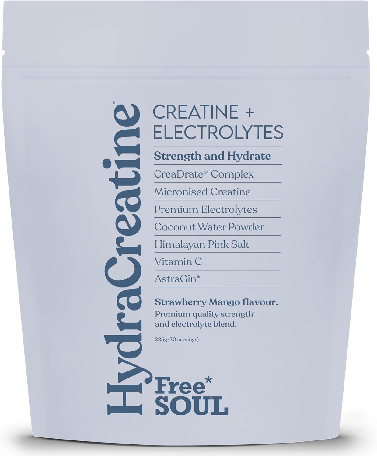 HydraCreatine™ Creatine Monohydrate & Electrolytes Powder | Hydrate, Performance & Strength All in 1 with Magnesium, Vitamin C, Biotin & Coconut Water | Strawberry Mango Flavoured | Free Soul