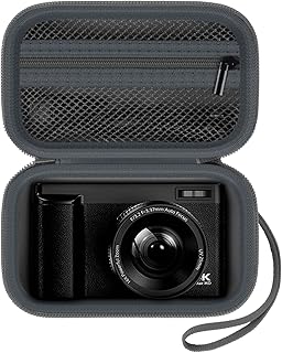 Digital Camera Case Compatible with TEBNGIHNM for Duluvulu for Oiadek for zheozeig for Zostuic for Toiauaha 4K Vlogging Camera. Storage Holder Bag for Canon PowerShot Camera (Box Only) - Grey