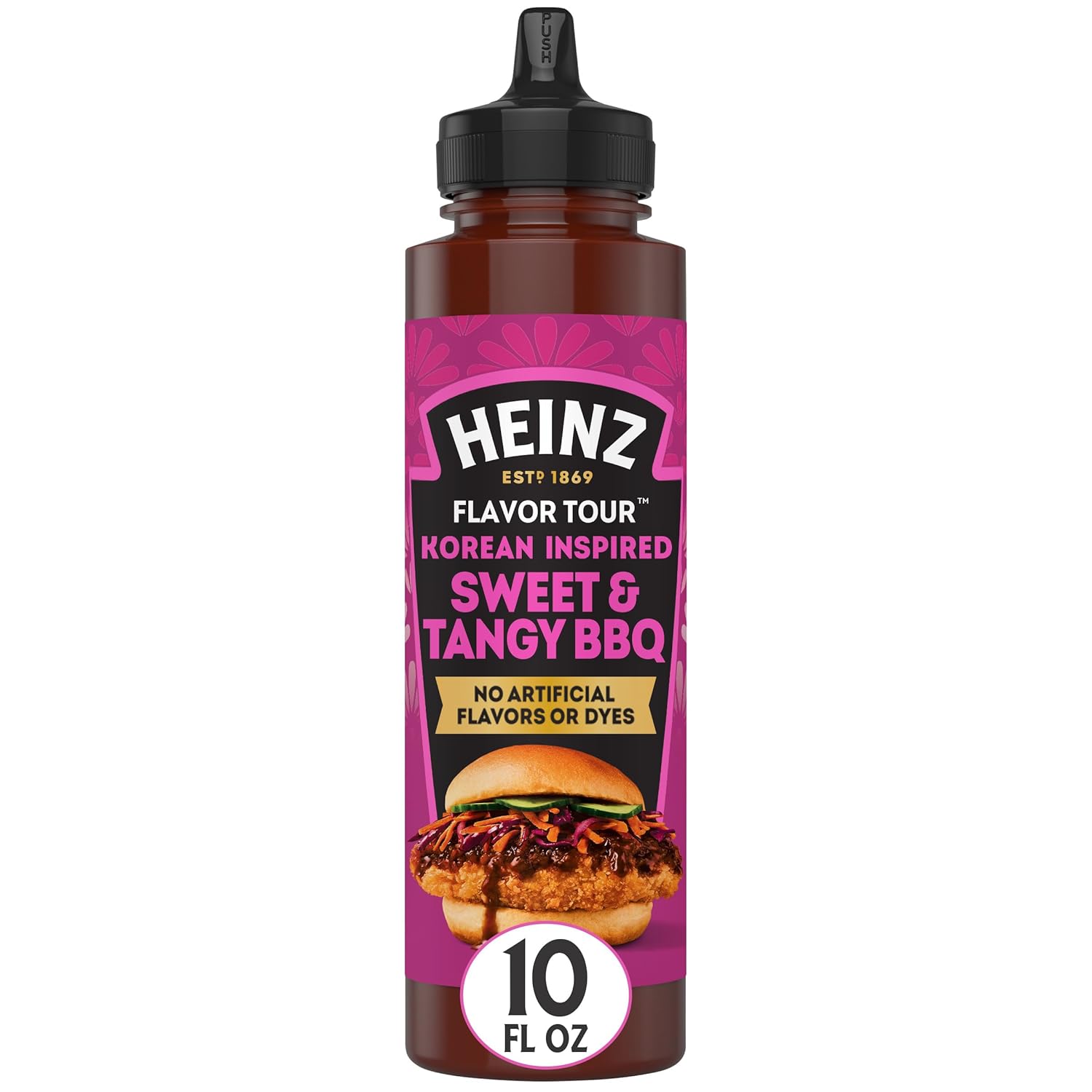 Heinz Flavor Tour Korean Inspired Sweet & Tangy BBQ Sauce, 10 fl oz Bottle