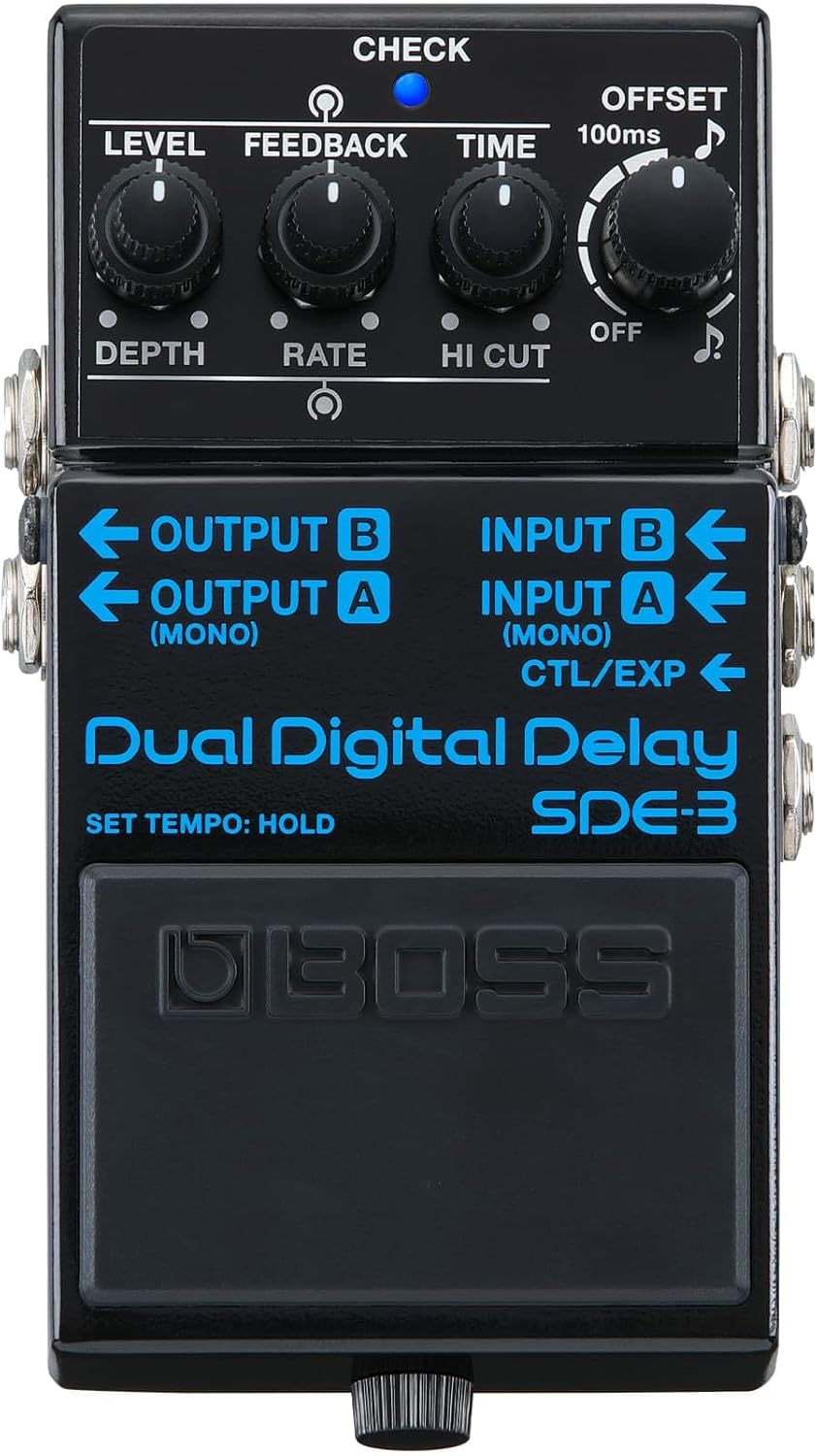 BOSS SDE-3 Dual Digital Delay Pedal | The Authentic Sound of the Legendary Roland SDE-300 | Compact Pedal | Versatile Modern Features | Longer Delay Times Up To 1600msec | MIDI/IO Connectivity
