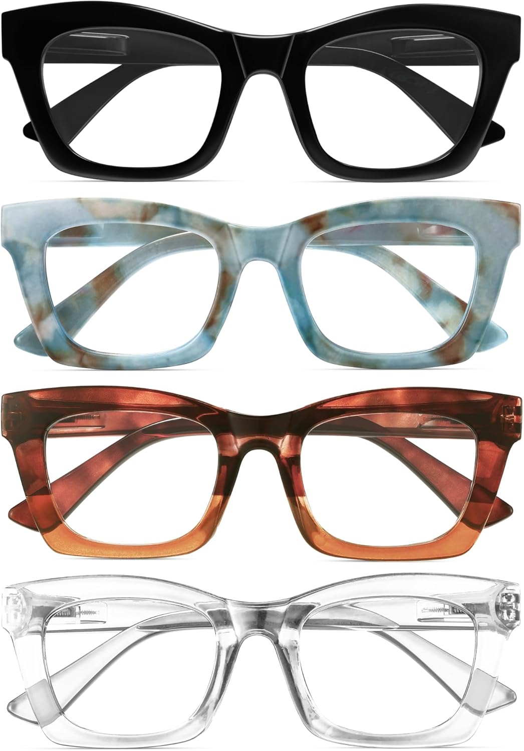 CCVOO Oprah Style Reading Glasses for Women, Eyeglasses, Blue Light Readers for Women, Computer Eye Glasses, Cheaters