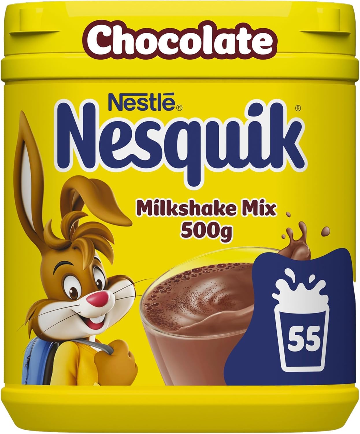 Nesquik Chocolate Flavoured Milkshake Powder, with Vitamin D, 500g Tub (Pack of 1)