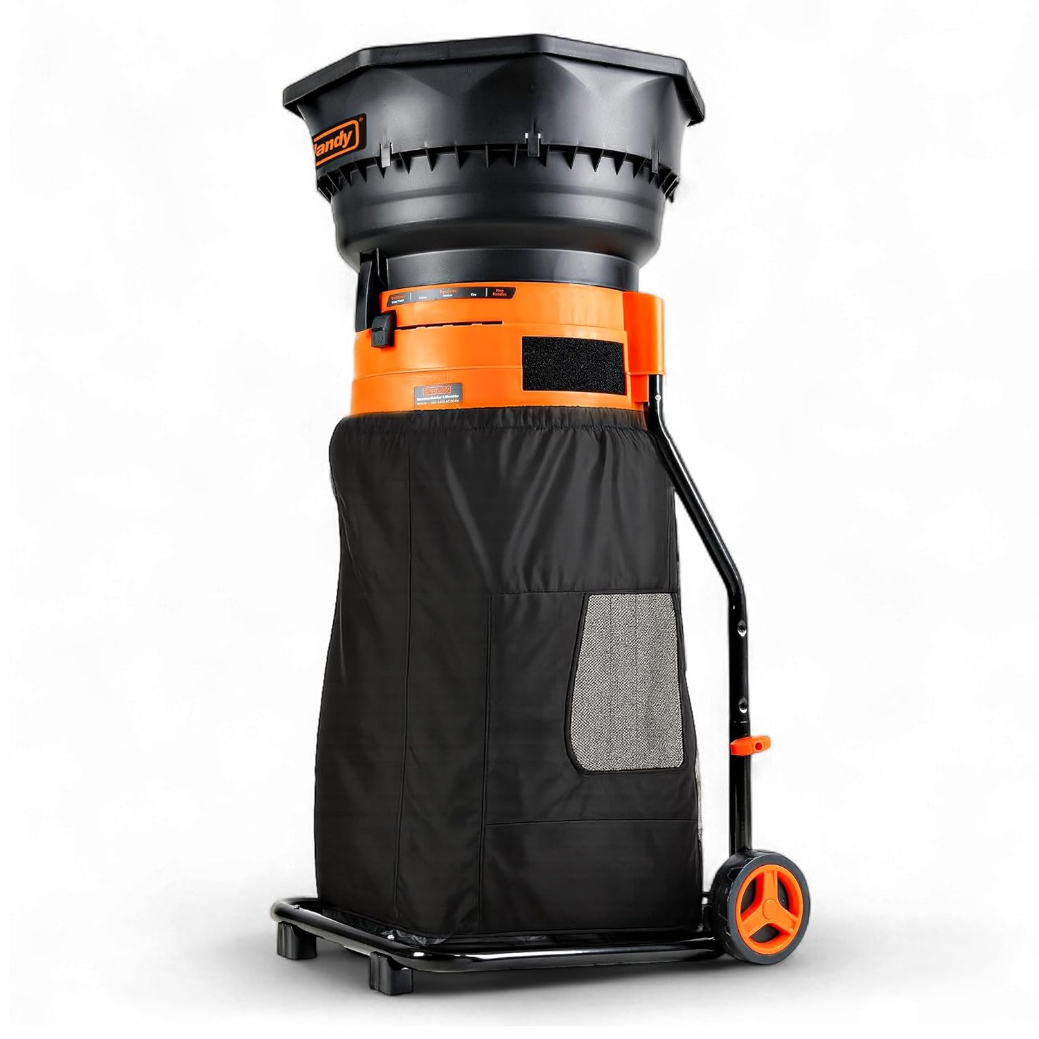 SuperHandy Electric Bladeless Mulcher & Shredder for Garden Leaves– 1800 W Motor, 50 cm Funnel, 16:1 Mulch Ratio, 80 L Collection Bag,600 cm Extension Cord，8.5 kg Lightweight Design